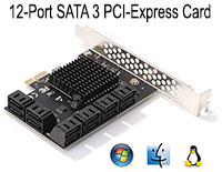 12-Port SATA III PCI-E Card, [SU-SA3112J], Play & Play for Win / Linux / Mac etc. OS