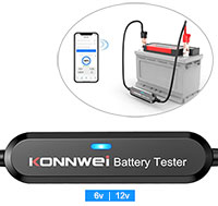 Konnwei Bluetooth Car 6v 12v Battery Tester / Analyser, [BK100], for Car Motorcycle Lawn Mower Steamship