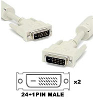 Cable: DVI-D 24+1pin cable Male-Male, 1.5m