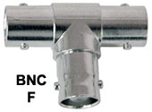 BNC T Connector  Female - Female - Female