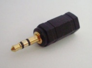 2.5mm Stereo Male Plug Gold Connector  to 3.5"...