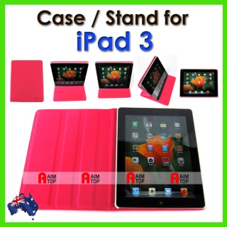RichBoss High Quality Leather Case for The new iPad 3 -  Pink, OEM