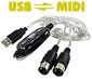 USB MIDI Cable for PC / Macintosh, 16 Channels, 2 meters