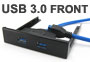 USB 3.0 Front Bay / Panel 2-port, Fits in Desktop 3.5" (Floppy) Bay