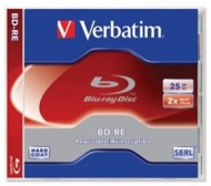 Verbatim 5PK BLUE RAY BD-RE 25GB 2X REWRITABLE