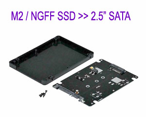 M.2 / NGFF 'B' Key SSD to 2.5" SATA Hard Disk Box Case Enclosure