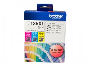LC135XL COLOUR VALUE PACK 1XCYAN 1X MAGENTA 1X YELLOW