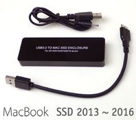 USB 3.0 Enclosure for Macbook SSD 2013 ~ 2017 Model, Aluminium