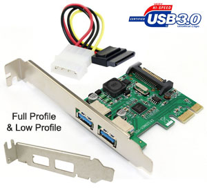 Interface Cards Ssu Usb 3 0 2 Port Pci E Card With Overload Protection Su U3n02s Full Low Profile Brackets Self Power Module Nec Renesas Chipset Australia Computer Online