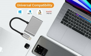 USB 3.1 Type C Output to 4K HDMI + VGA , for Win PC / Mac OS / Mobile Phone