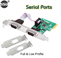 SSU 2-Port RS-232 Serial Ports PCI-E Express Card ...