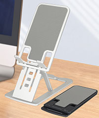 CYKE Mobile Phone & Tablet Desktop Stand, [TC-03], Angle & Height Adjustment, Slim Foldable Design