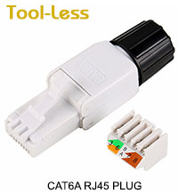 Tool-less RJ45 Plug / Connector - CAT6 8P8C, Reusable