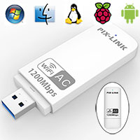 Pix-Link USB 3.0 WiFi AC 1200M MTK-7612U Chipset, [LV-UAV04] Linux / Android TV Box / Mac OS Out of Box supported