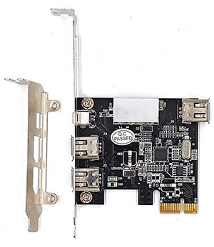 FireWire 400 IEEE 1394a PCI-E 1x Card with Low-Profile, [MCA619], 3 Port, Win & Mac