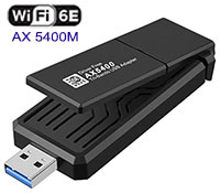 WiFi 6e AX Tri Band 5400Mbps USB 3.0 Dongle, [AX54...