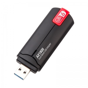 WiFi 6 AX Dual Band 1800Mbps USB 3.0 Dongle, [WD-AX1800M], WPA3, for Win & Linux