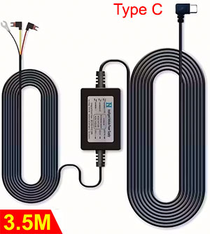 Car Dash Cam HardWire kit 12V / 24V to 5V USB Type-C Power Output Fuse-Box, [WX-006C]