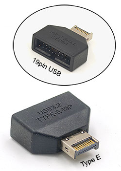Converter: Montherboard USB 3.2 Type E to 19Pin USB Converter, [PH743U]