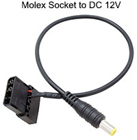 PSU Molex to DC 12V Adapter / Converter, [PSU-MOLE...
