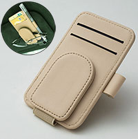 Car Sun Visor Faux-Leather Storage Clip, [VISOR-L-...