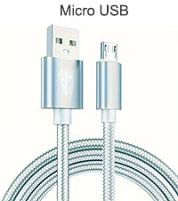 Cable: micro USB Charging / Data Sync. Cable, Brai...